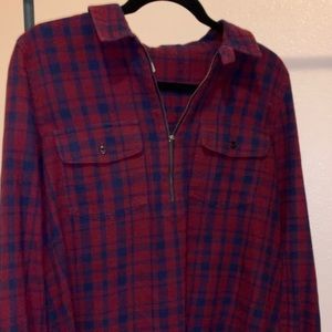 Madewell zipped up flannel